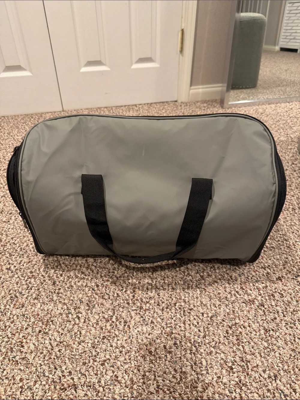 Grey Men's Travel Duffel Suit Bag